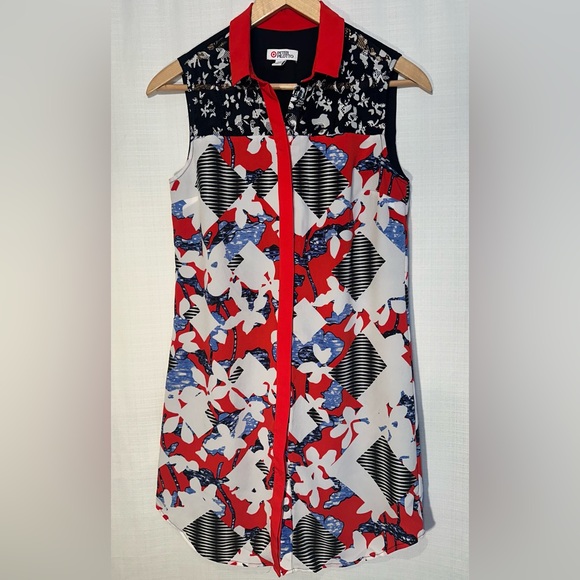Peter Pilotto for Target Shirt Dress Button Front Sleeveless Size Small - Picture 4 of 15